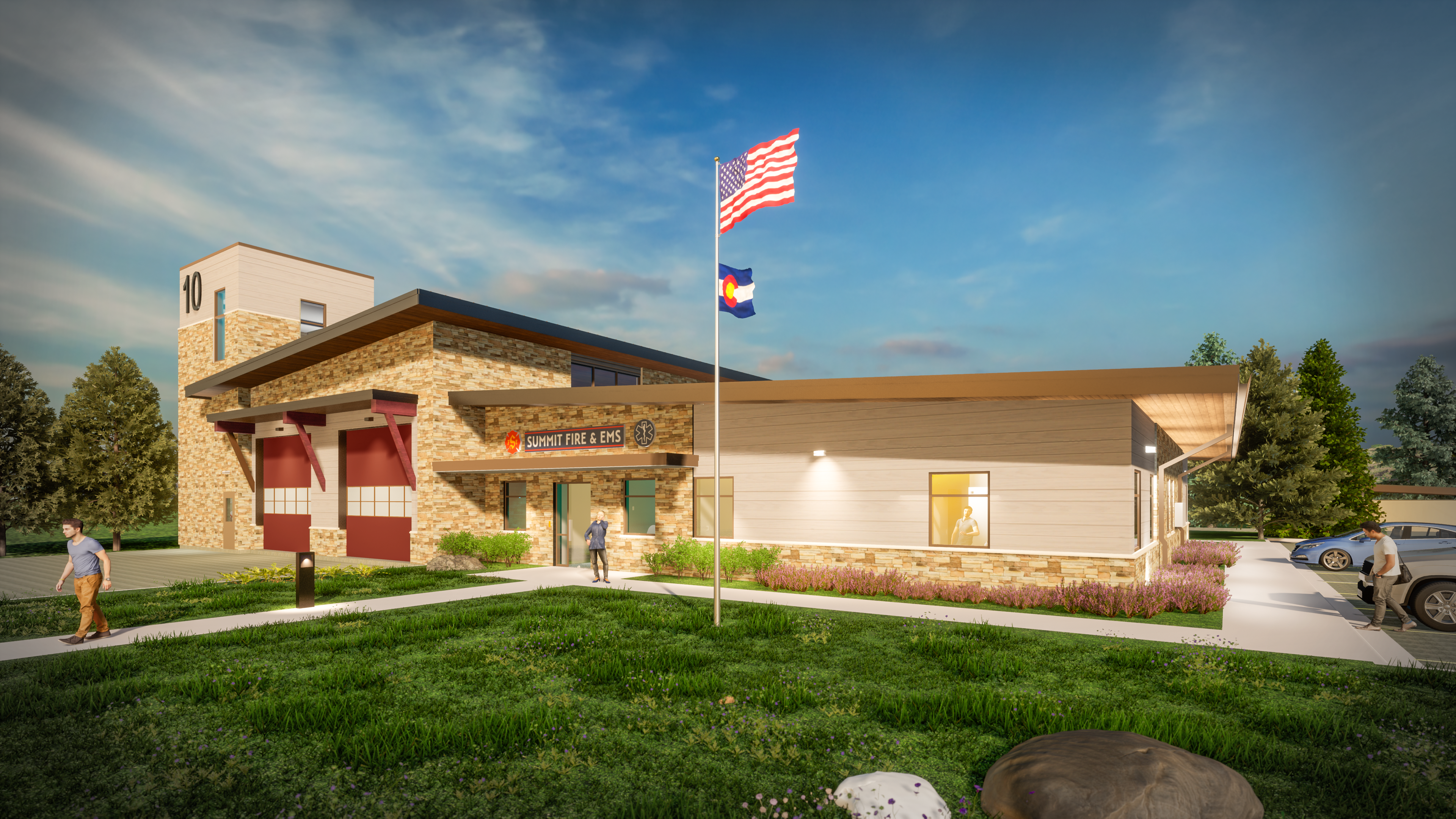 Rendering of Fire Station 10 in Silverthorn, Colorado